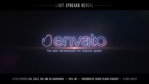 After Effects Template: Light Streaks Reveal