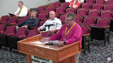 Springdale Public Schools | 2022 April School Board Meeting | Construction Update