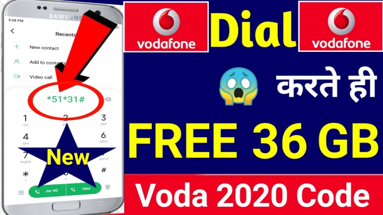 Vodafone free 36GB 4G data offers 2020 || vodafone free Internet ...