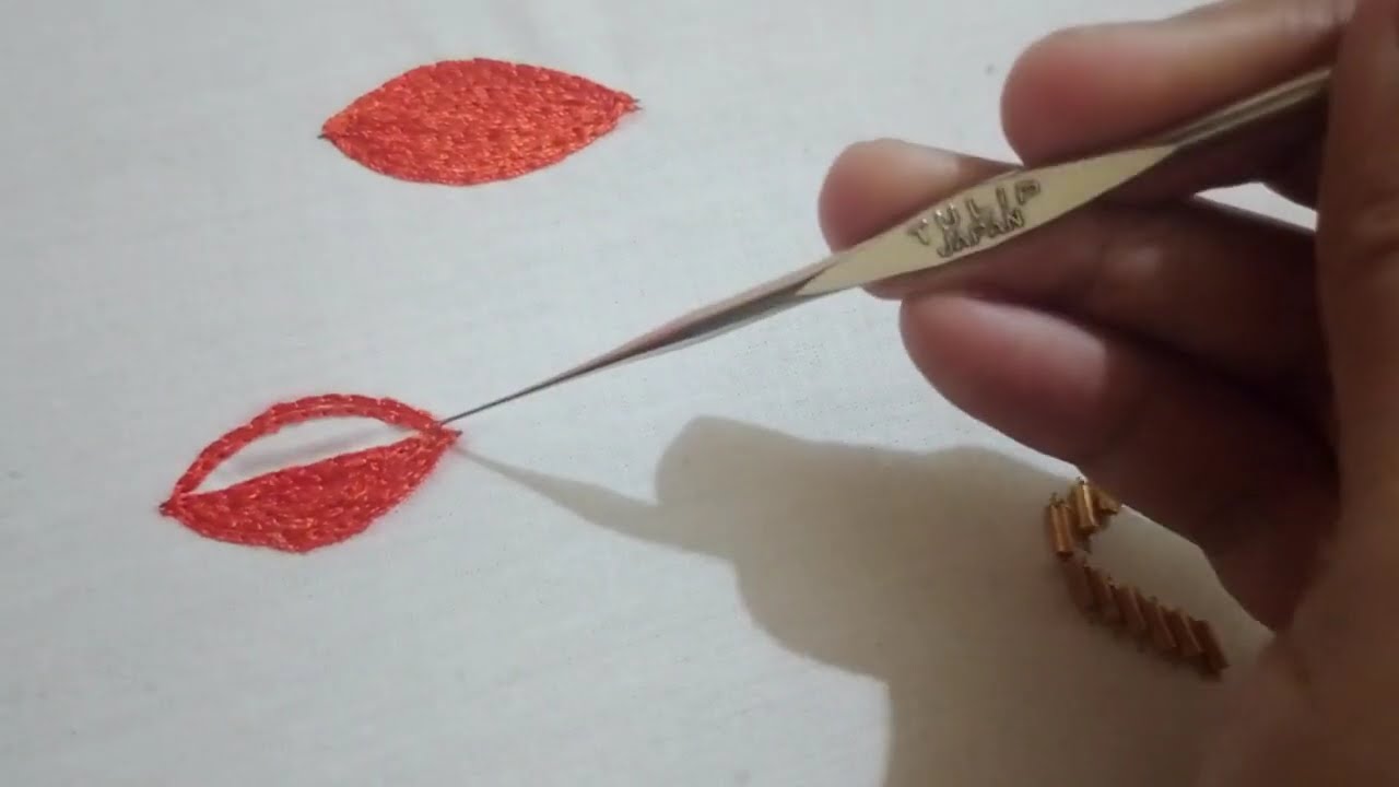 ❤️Chain stitch using silk thread 