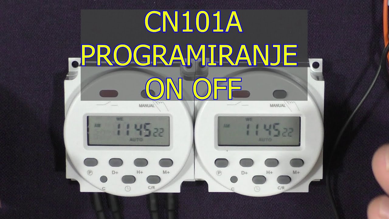Programiranje vremena ukl isklj tajmera CN101A |Programming the on and off timer CN101A