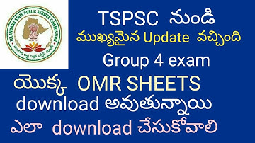 How to download TSPSC group 4 omr sheets 2018