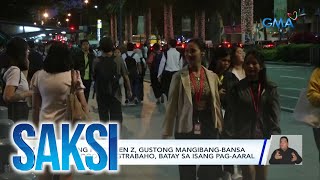 52% ng Pinoy Gen Z, gustong mangibangbansa para doon magtrabaho, batay sa isang pagaaral | Saksi