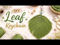 How to Make Macrame Leaf Keychain | Step-by-Step Tutorial 🧵✨