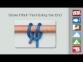 Clove hitch rope end method  how to tie a clove hitch rope end method
