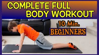 Complete Full Body Workout/Exercise for Beginners,Teens and Adults at Home/trening for nybegynnere