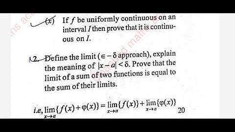 VBU SEM-3 Paper-5 Theory of real functions session 20-23