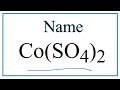 Cobalt and Sulfate Compounds
