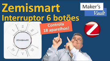Interruptor Zigbee de 6 Botões Zemismart sem fio: Controla até 18 aparelhos – Use com Alexa!