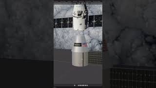 SpaceX Dragon capsule in Blender 3D; showcase of process! #modeling #space #animation #Mars #earth