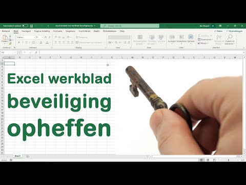 Excel werkblad beveiliging wachtwoord opheffen