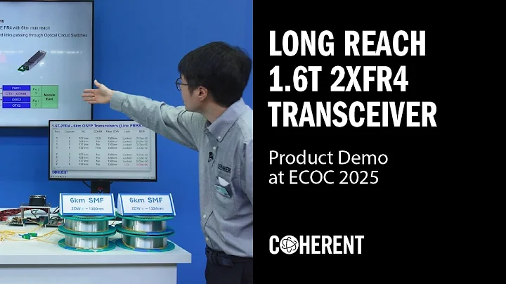 Coherent | 1.6T 2xFR4 OSFP Transceiver with 6km Reach Demo at ECOC 2025