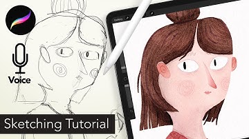 How to draw happy people // EASY // Sketching adorable Portrait illustrations in Procreate