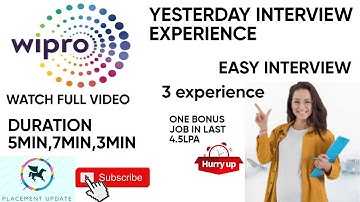 wipro latest interview experience| 3 experience| one bonus job application #wipro #wiprointerview