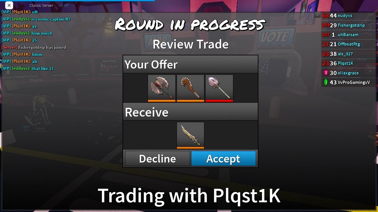 Roblox Assassin Tryna Get Good Trades Assassin Trading YouTube 