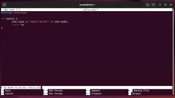Writing a Hello World program in C++ on an Ubuntu machine