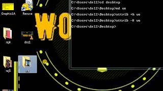 Part 2 Dos Command In Hindi Cd Md Attrib H And Attrib -H Color