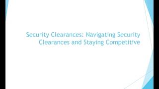 CRC Navigating Security Clearances: Maram Cadwell