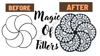 How to Draw Mandala Fillers for Beginners | Step-by-Step Art @TedhaMedha1111 