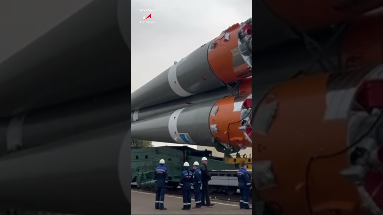 08.09.24. Вывоз ракеты-носителя Союз-2.1а с кораблем Союз МС-26 на космодроме #Байконур #космос #мкс