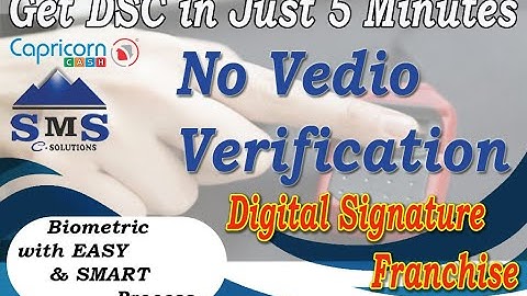 (Kannada) Biometric Process Digital Signature Certificate (DSC)  -Capricorn DSC - Classic Counter
