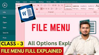 MS Word 2013 File menu Explained | Complete MS Word Tutorial: Learn Microsoft Word Step by Step #3
