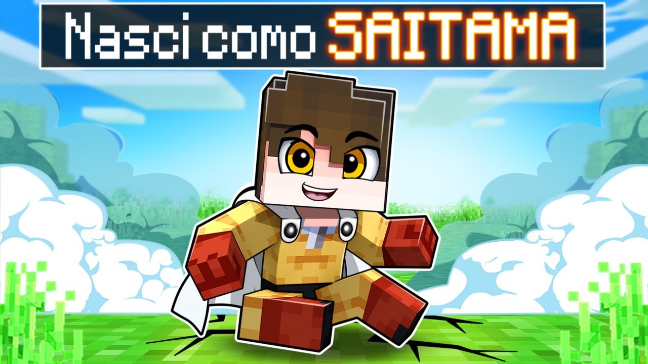 NASCI como SAITAMA LVL 9999+ no ONE PUNCH MAN Minecraft !