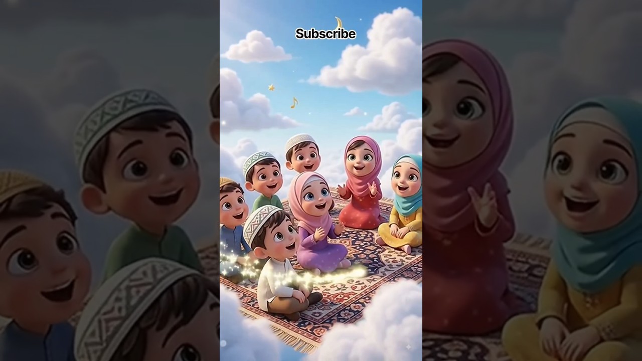✨Alif Baa Taa Saa 🌙Arabic Alphabet Song for Cute Muslim Kids & Islamic Learning #Shorts #IslamicKids