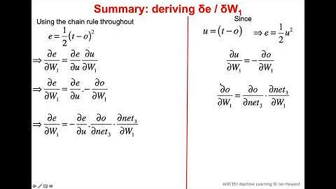 F2 AINT351 Generalized delta rule summary