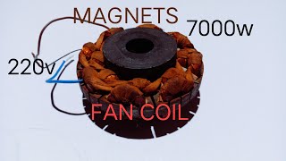 I turn to a Fan coil use powerful strong magnets into 220v 7000w