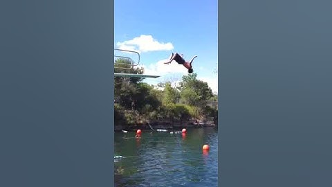 Double backflip off high dive