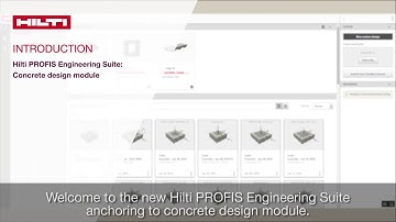 INTRODUCING Hilti PROFIS Engineering  Concrete Design Module