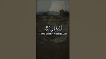 افلا يتوبون الى الله ويستغفرونه سورة المائدة