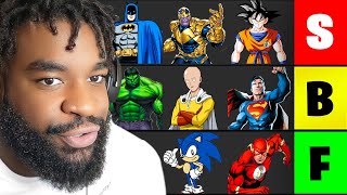 Ranking Fictional Characters On Who I Can Beat In a Fight..