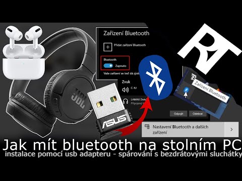 Jak připojit bluetooth sluchátka k PC – zapnout bluetooth na stolním PC ve Windows 10 – usb adapter