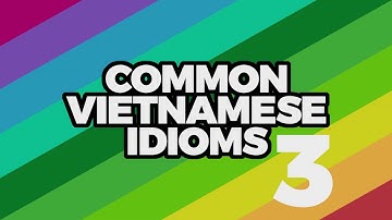 Common Vietnamese Idioms - Part 3 | Learn Vietnamese with TVO