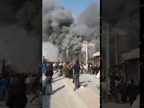 به اتش کشیدن بانک ملی بهبهان