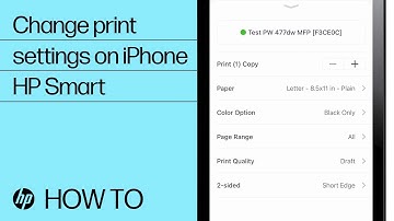 How do I change iPhone print settings for my HP Printer? | HP Smart | HP support