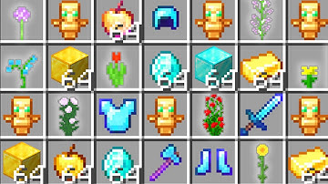 Minecraft UHC but flowers drop random OP loot..