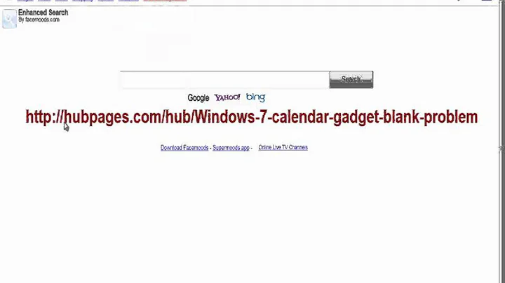 Windows 7 calendar gadget blank problem solve