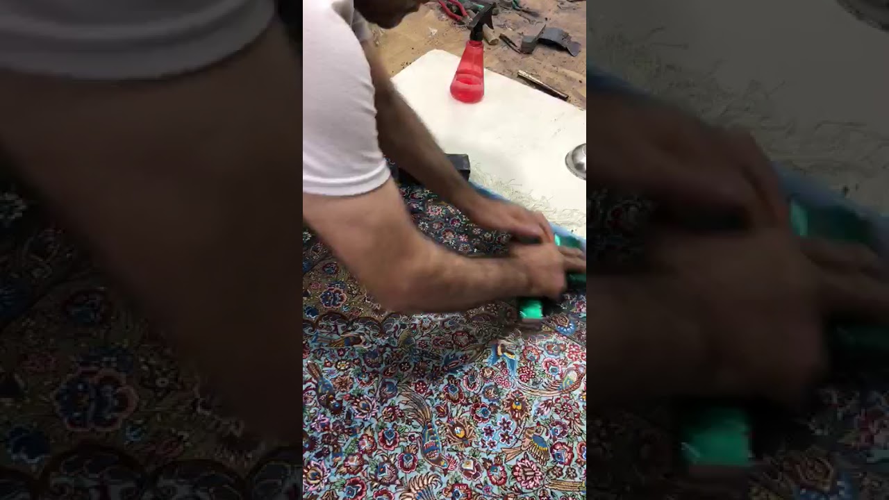 ペルシャ絨毯の工程（後半）手削り