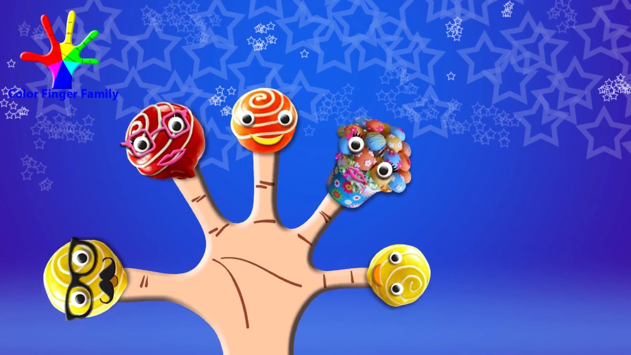 Cake pops colorido Cake Pops Finger Family Songs Color Finger Family YouTube