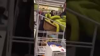mad man throws a banana…