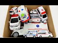 救急車（ミニカー）たちが坂道走るよ！緊急走行テスト！サイレン鳴る☆Ambulance minicar runs on a slope! Emergency driving test.