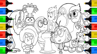 Inside Out 2 Coloring Book / Joy Sadness Anger Nostalgia Boredom Anxiety Envy Embarrassment / NCS