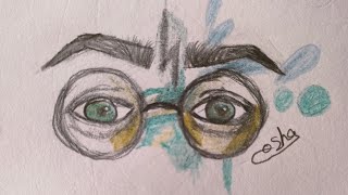 كيفية رسم عيون|| نظارة || خطوة بخطوة || بطريقة سهلة وبسيطة