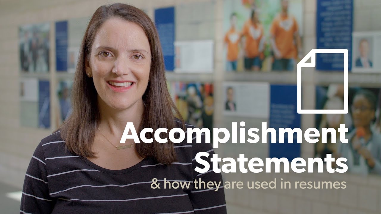 Examples Of Accomplishment Statements