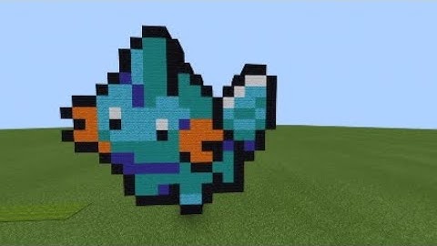 How to Make Mudkip Pixel Art in Minecraft