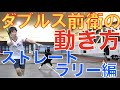 ダブルスでの前衛の動き極意！ストレートラリーのときの前衛の動き方を解説！【テニス ダブルス】