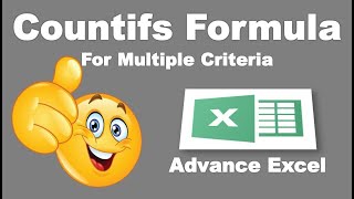 Chapter 55 | COUNTIFS Formula | Excel | Rohit Narang